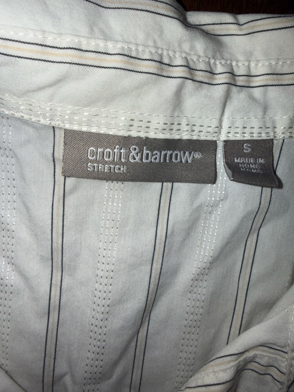 croft & barrow White Striped Button-Up Shirt - Picture 4 of 6